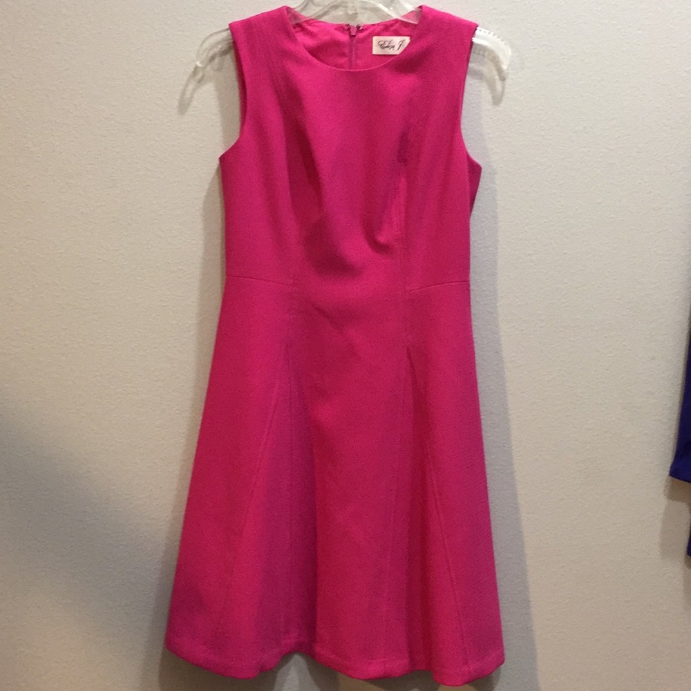 Eliza J Fuchsia Sleeveless Midi Dress